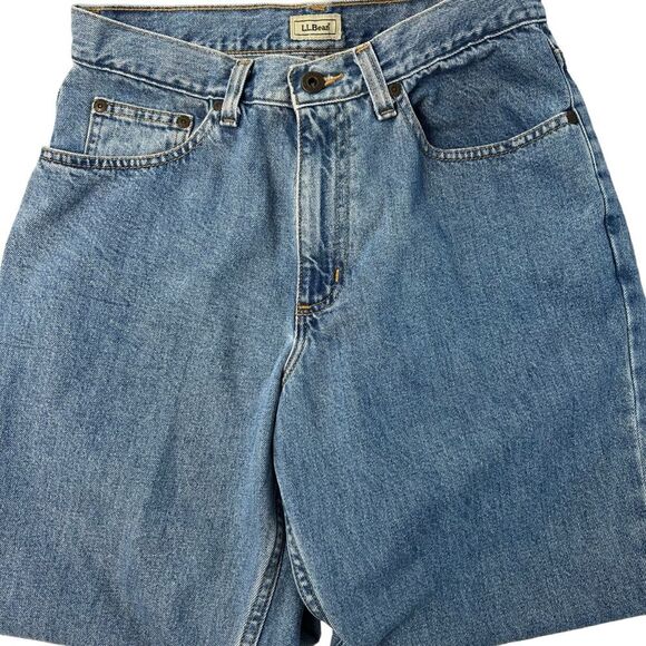 L.L. Bean Denim Jeans Relaxed Fit Medium Wash Blue Vintage 10P - Picture 3 of 6